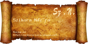 Szikora Nóra névjegykártya